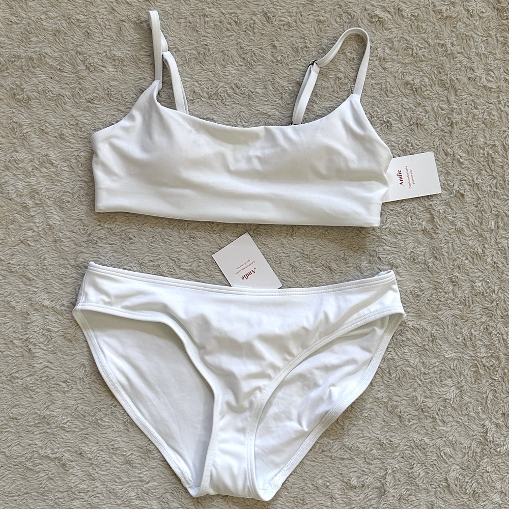 Andie White Bikini Set
